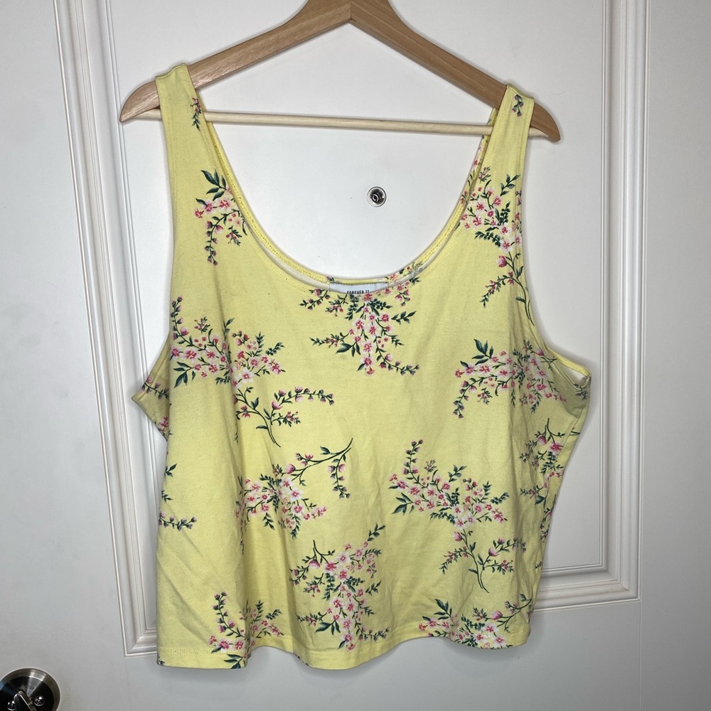 Yellow Floral Tank Top